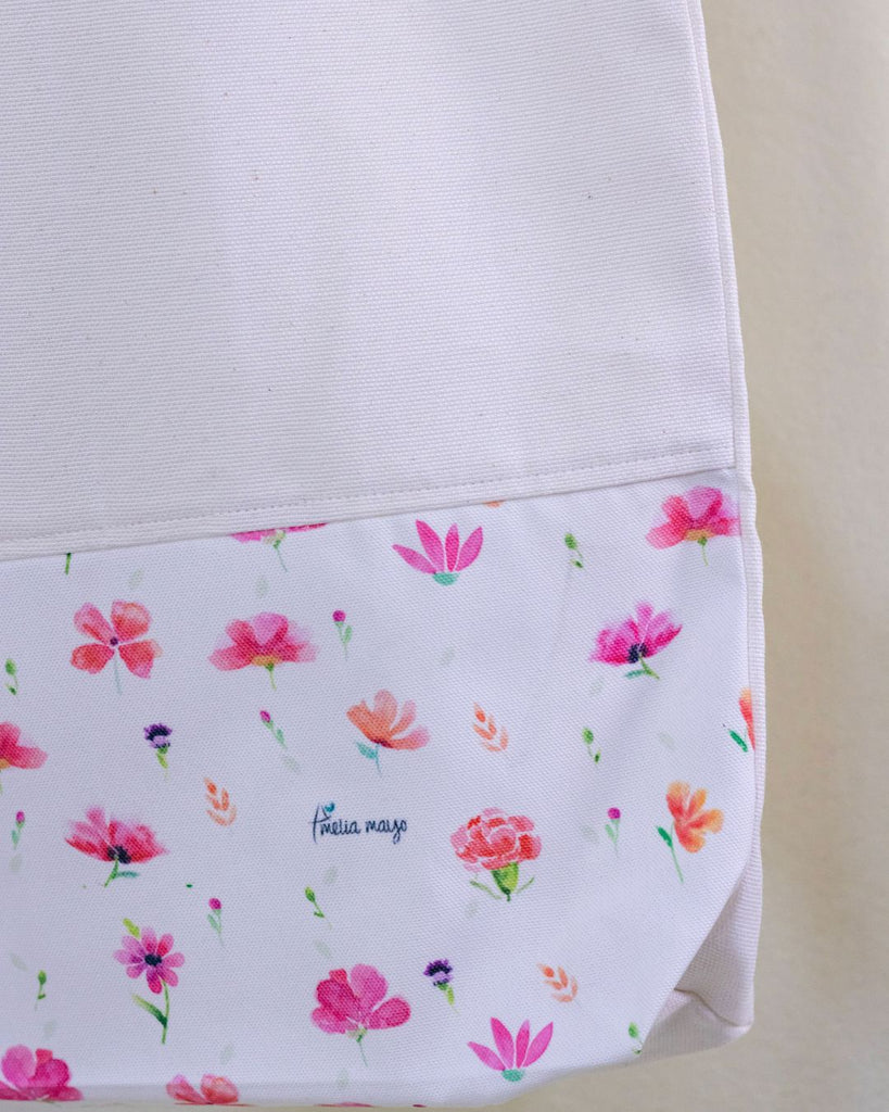 Bolso de tela Flores verano - Arte Amelia Mayo