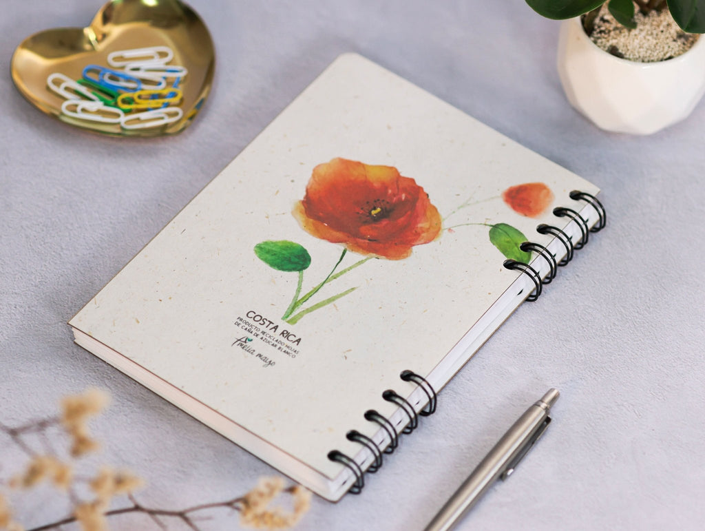 Libreta Amapola - Arte Amelia Mayo