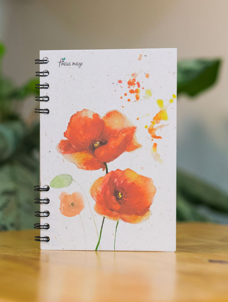Libreta Amapola - Arte Amelia Mayo