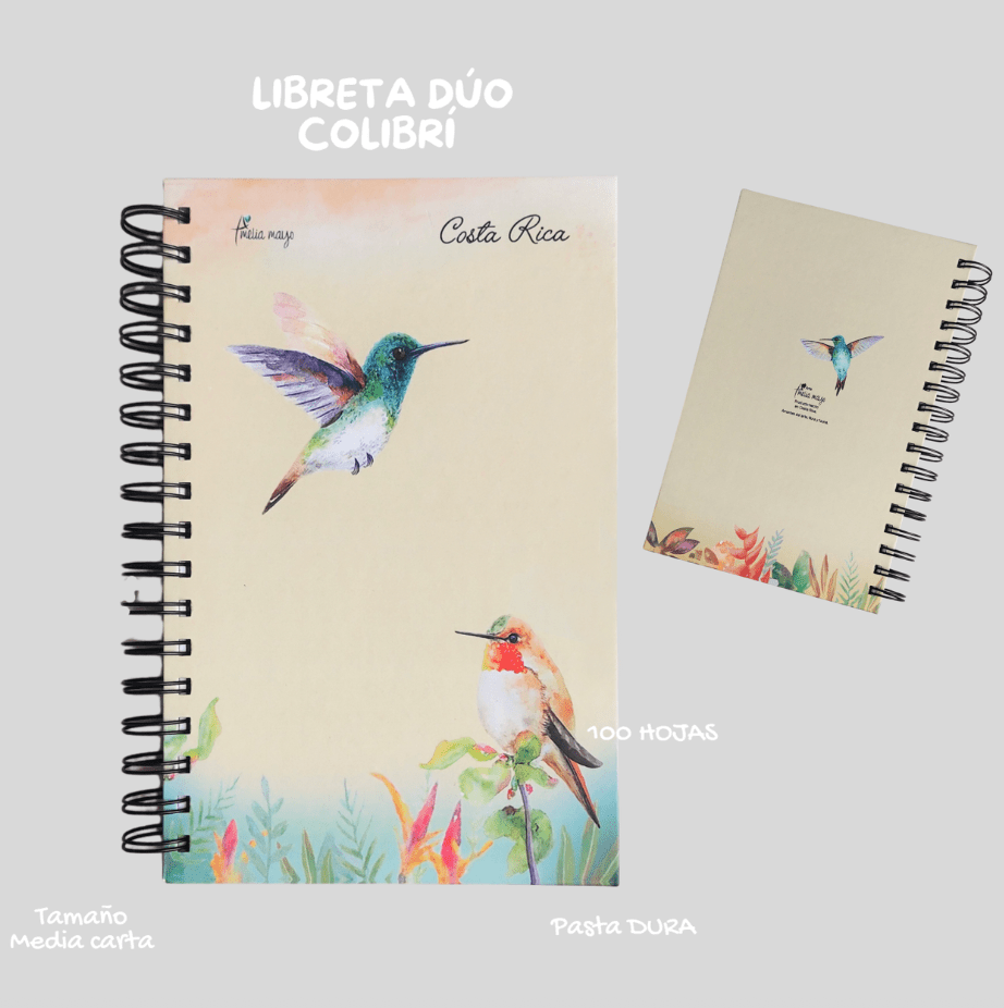 Libreta Colibrí Duo - Manglar - Arte Amelia Mayo